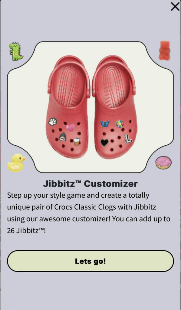 Virtual Crocs Jibbitz Experience powered by Obsess